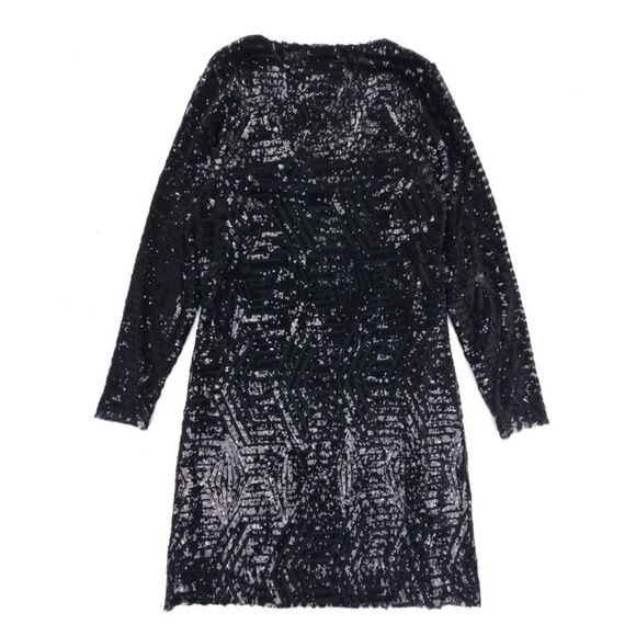 NWT City Chic Bright Lights Dress Sequin Embellished Geometric Black Plus 14 - Picture 5 of 8